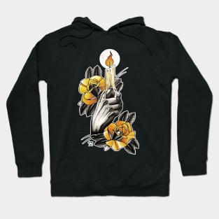 The hand holding a candle Hoodie